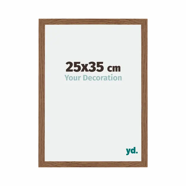 Yd. Your Decoration - Bilderrahmen 25x35 Cm - Eiche Rustikal - Billderrahmen Aus Mdf Mit Acrylglas - Antireflex - 25x35 Rahmen - Mura thumbnail