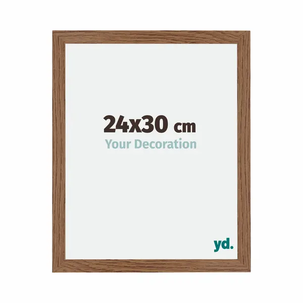 Yd. Your Decoration - Bilderrahmen 24x30 Cm - Eiche Rustikal - Billderrahmen Aus Mdf Mit Acrylglas - Antireflex - 24x30 Rahmen - Mura thumbnail