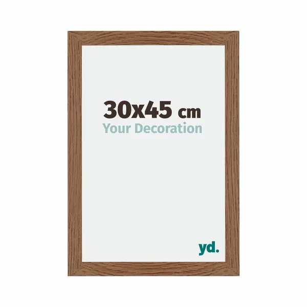 Yd. Your Decoration - Bilderrahmen 30x45 Cm - Eiche Rustikal - Billderrahmen Aus Mdf Mit Acrylglas - Antireflex - 30x45 Rahmen - Mura thumbnail