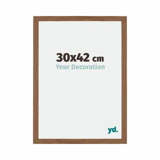 Yd. Your Decoration - Bilderrahmen 30x42 Cm - Eiche Rustikal - Billderrahmen Aus Mdf Mit Acrylglas - Antireflex - 30x42 Rahmen - Mura
