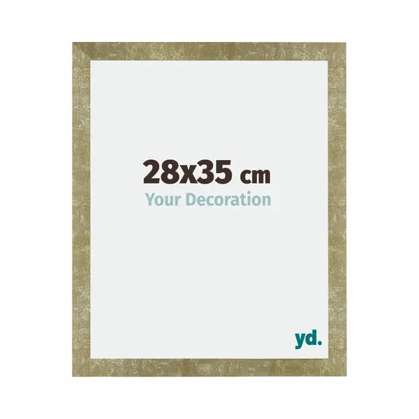 Yd. Your Decoration - Bilderrahmen 28x35 Cm - Gold Antik - Billderrahmen Aus Mdf Mit Acrylglas - Antireflex - 28x35 Rahmen - Mura thumbnail
