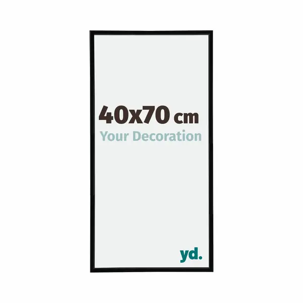 Yd. Your Decoration - Bilderrahmen 40x70 Cm - Schwarz Hochglanz - Bilderrahmen Aus Kunststoff Mit Acrylglas - Antireflex - Rahmen 40x70 Cm - Annecy thumbnail