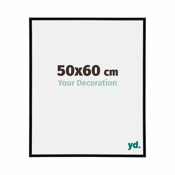 Yd. Your Decoration - Bilderrahmen 50x60 Cm - Schwarz Hochglanz - Bilderrahmen Aus Kunststoff Mit Acrylglas - Antireflex - Rahmen 50x60 Cm - Annecy thumbnail
