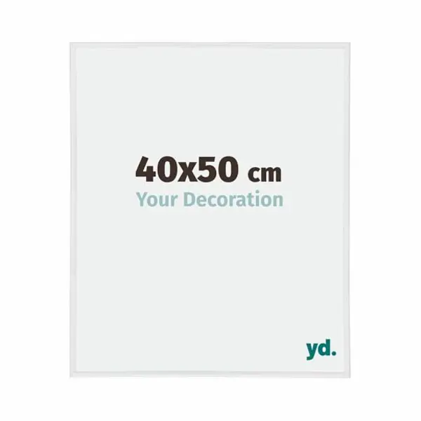 Yd. Your Decoration - Bilderrahmen 40x50 Cm - Weiß Hochglanz - Bilderrahmen Aus Kunststoff Mit Acrylglas - Antireflex - Rahmen 40x50 Cm - Annecy thumbnail