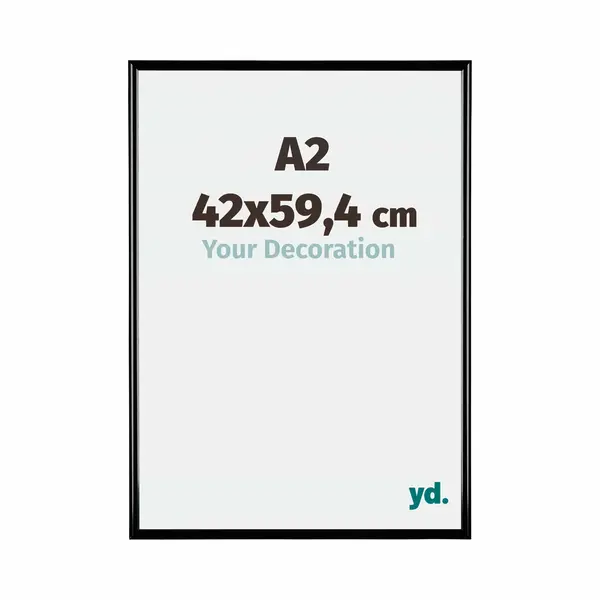 Your Decoration Fotokader A2 - 42x59, 4 Cm - Zwart Hoogglans - Kunststof - Bordeaux thumbnail