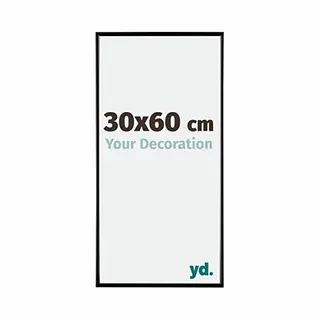 yd. Your Decoration Fotokader 30 X 60 Cm, Zwart Hoogglans, Fotokader Van Kunststof Met Acrylglas, Ontspiegeld, 30 X 60 Cm, Evry