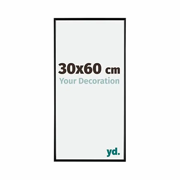 yd. Your Decoration Fotokader 30 X 60 Cm, Zwart Hoogglans, Fotokader Van Kunststof Met Acrylglas, Ontspiegeld, 30 X 60 Cm, Evry thumbnail