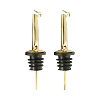 Minismus Premium Schenktuit Met Sluiting Set Van 2 - Schenkdoppen - Wijn - Fles - Cocktail - 2 Stuks - Goud