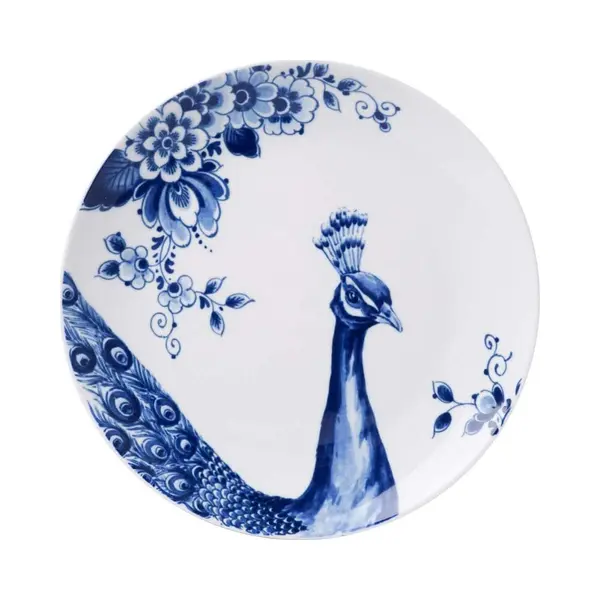 Heinen Delfts Blauw Ontbijtbord Paauw Blauw - thumbnail