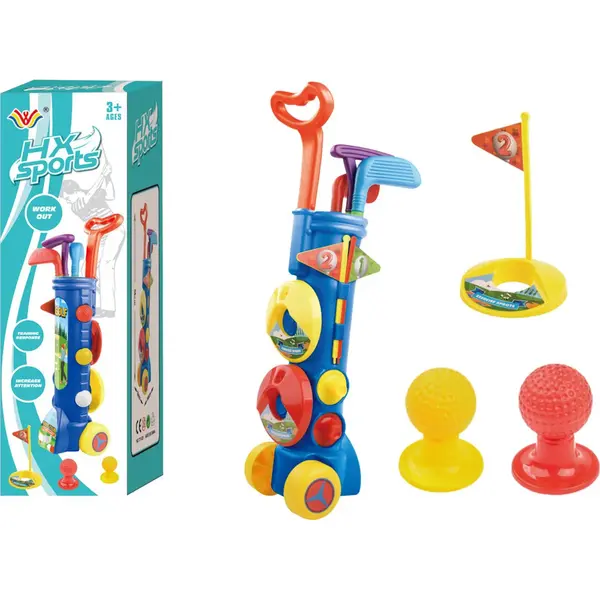 Ariko Speelgoed Golfset - Golfspel Kinderen - Spelletjes - Sport - Trolley - Trainingsmaterialen thumbnail