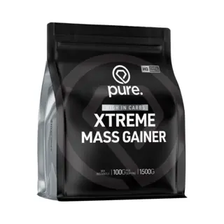 Pure. Xtreme Mass Gainer - Banaan - 1500g - Eiwit - Koolhydraten - Gewichtstoename - Weightgainer