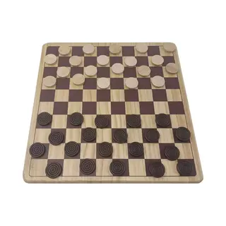 Houten Damset – Dambord 29×29 Cm – Massief Hout – Klassiek Bordspel