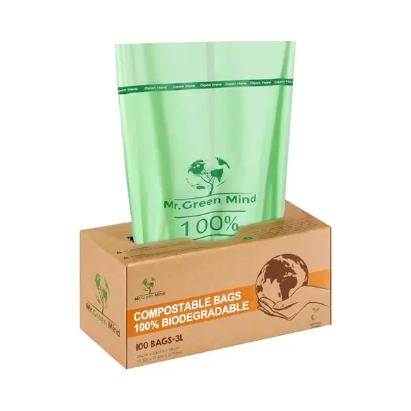 Mr. Green Mind Biobeutel 2/3 L, 100 Stück, 28 X 29 Cm - Biologisch Abbaubar thumbnail