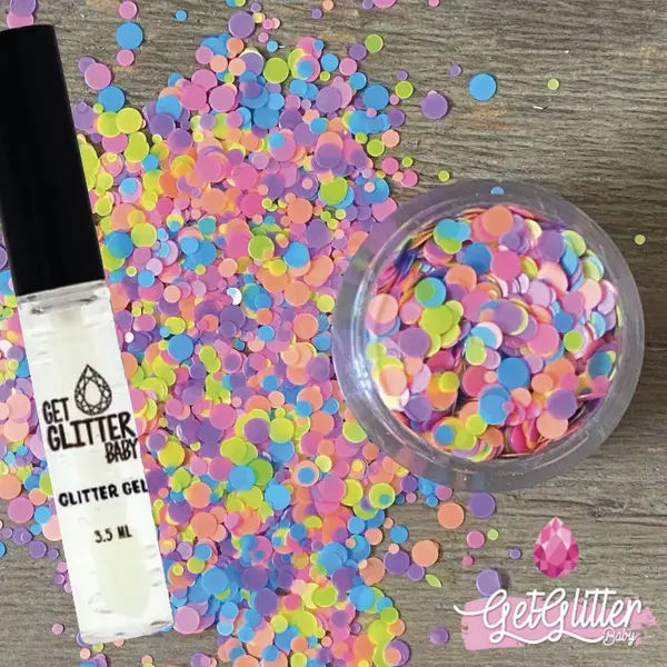GetGlitterBaby® - Biologische / Biologisch Afbreekbare Paarse Blauwe Groene Gele Chunky Festival Glitters Voor Lichaam En Gezicht Jewels / thumbnail