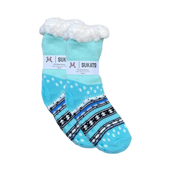Sukats® Huissokken - Homesocks - Maat 36-41 - Dames Huissokken - Antislip Sokken - Fluffy Sokken - Slofsokken - Variant 1 - Meerdere Maten En thumbnail