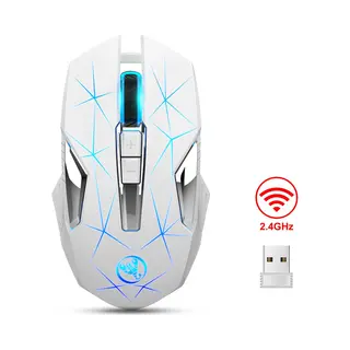 Hxsj T300 2.4G Draadloze Gaming Muis - Computermuizen - Ultra Licht - Compact Voor Onderweg - Rgb Verlichting - Wit