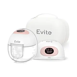 Evite Elektrische Draadloze Borstkolf Nova – Handsfree & Draagbaar – Bpa-Vrij – Dubbele Borstkolf - Met E-Book – Inclusief Tas - Wit & Roze