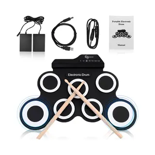 SEZGoods Luxe Drumstel - Inclusief Drumstokken En Oordopjes - Drumstel Voor Kinderen - Drumpad - Drumstel Elektronisch - Kinder Drumstel