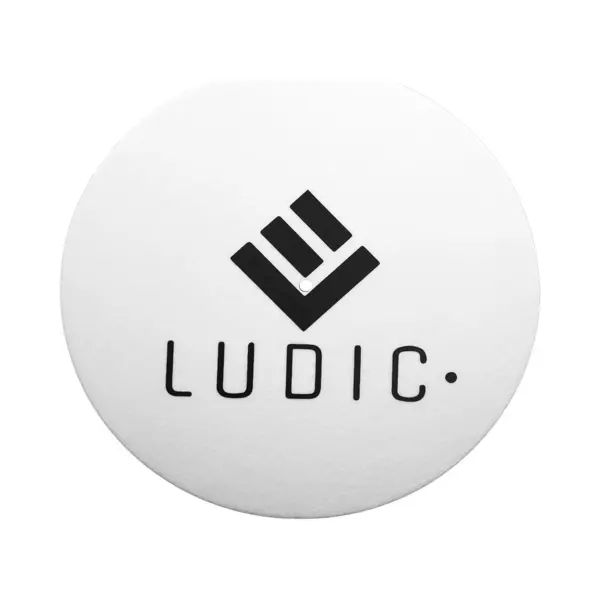 Ludic Audio Ludic Anti-static Logo Felt Slipmat White NOstatic Lp Mat thumbnail