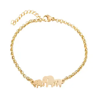 Armband Dames Olifantjes Goudkleurig - Olifant Armband Van Sophie Siero Met Geschenkverpakking