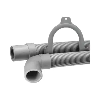 Dparts Afvoerslang - 2, 5m - 19x21mm - Haaks Aansluiting - Voor Wasmachine En Vaatwasser - Met Bocht - 250cm 2.5m