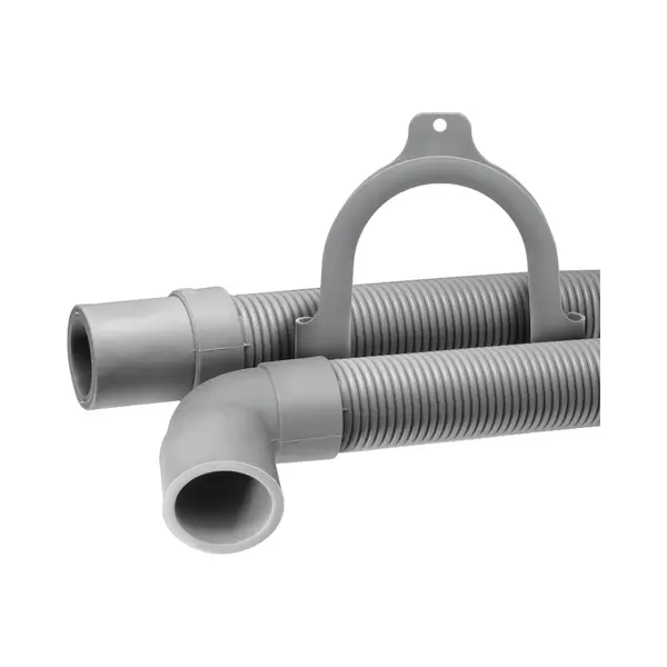 Dparts Afvoerslang - 2, 5m - 19x21mm - Haaks Aansluiting - Voor Wasmachine En Vaatwasser - Met Bocht - 250cm 2.5m thumbnail
