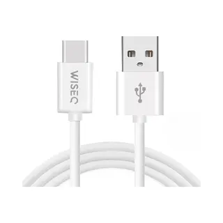 Usb Naar Usb C Kabel – Fast Charge – Datakabel – 1 Meter - Wit - WiseQ