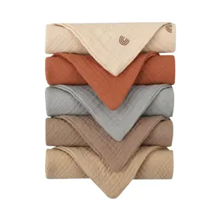 Lalieloe Spuugdoekjes - Monddoekjes - 5 Stuks - 23 X 23 Cm - Beige Multi