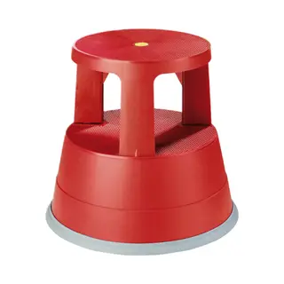 Brasq Opstapkrukje Rood ST200 - Verrijdbaar - Draagvermogen 150 Kg - Opstapkruk - Opstapje - Opstapkrukje Volwassenen - Olifantenvoet