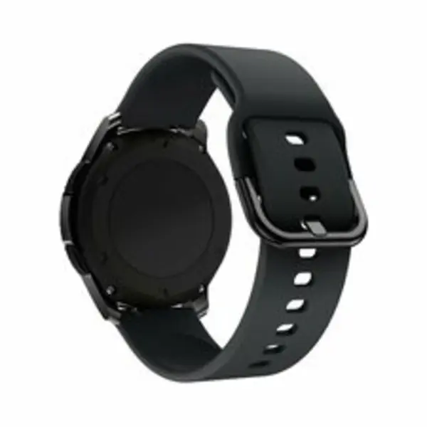 By Qubix - Smartwatch Bandje 20mm - Siliconen Sportband - Zwart - Geschikt Voor Garmin Vivoactive 6 - Vivoactive 5 - Vivoactive 3 - Geschikt Voor thumbnail