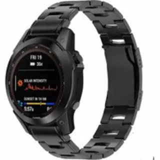 By Qubix - 26mm Quickfit - Titanium Schakelband - Zwart - Geschikt Voor Garmin Fenix 8 - 8 Pro - 51mm