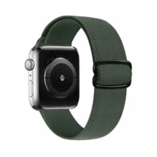 By Qubix Solo Loop Nylon Bandje - Groen - Geschikt Voor Apple Watch 44 Mm - 45 Mm - 46 Mm - 49 Mm (Ultra 1, 2 En 3) - Compatible Apple Watch Bandje -
