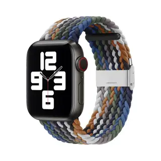 By Qubix Braided Nylon Bandje - Multicolor - Geschikt Voor Apple Watch 44 Mm - 45 Mm - 46 Mm - 49 Mm (Ultra 1, 2 En 3) - Compatible Apple Watch Bandje