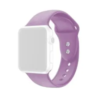By Qubix Siliconen Sportbandje - Lichtpaars - Dubbele Druksluiting - Geschikt Voor Apple Watch 38 Mm - 40 Mm - 41 Mm - 42 Mm - Compatible Apple Watch