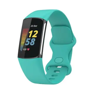 By Qubix - Geschikt Voor Fitbit Charge 5 - Fitbit Charge 6 Sportbandje Met Dubbele Lus - Mint Groen - Maat, L - Horlogeband - Smartwatchbandje