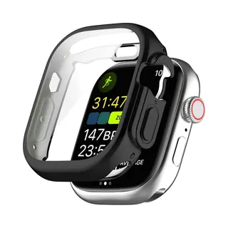 By Qubix Apple Watch Ultra Tpu Case - Volledig Beschermd - Zwart - Geschikt Voor Apple Watch 49 Mm Hoesje - Screenprotector - Bescherming IWatch -