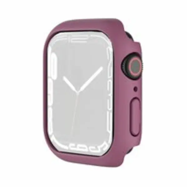 By Qubix Apple Watch 45 Mm Hard Case (open Front) - Wijnrood - Geschikt Voor Apple Watch 45 Mm Hoesje - Screenprotector - Bescherming IWatch - thumbnail