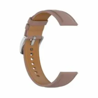 By Qubix - Smartwatch Bandje 20mm - Luxe Leren Bandje - Oudroze - Geschikt Voor Garmin Vivoactive 6 - Vivoactive 5 - Vivoactive 3 - Geschikt Voor