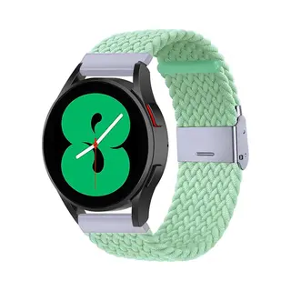 By Qubix - Smartwatch Bandje 20mm - Braided Nylon Bandje - Lichtgroen - Geschikt Voor Garmin Vivoactive 6 - Vivoactive 5 - Vivoactive 3 - Geschikt