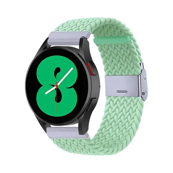 By Qubix - Smartwatch Bandje 20mm - Braided Nylon Bandje - Lichtgroen - Geschikt Voor Garmin Vivoactive 6 - Vivoactive 5 - Vivoactive 3 - Geschikt thumbnail