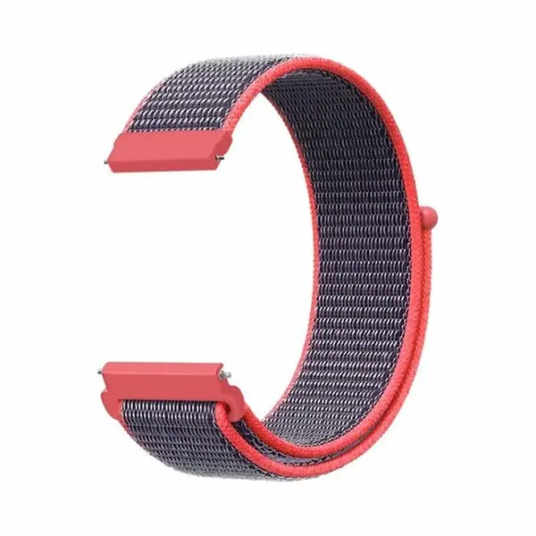 By Qubix - Smartwatch Bandje 20mm - Geschikt Voor Garmin Vivomove 3 - Hr - Luxe - Sport - Style - Trend - Sport Loop Nylon Bandje - Magenta - Geschikt thumbnail