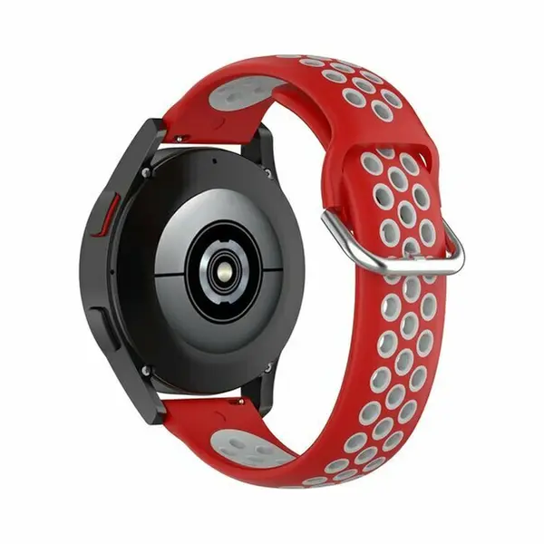 By Qubix - Smartwatch Bandje 20mm - Geschikt Voor Garmin Vivomove 3 - Hr - Luxe - Sport - Style - Trend - Siliconen Sportbandje Met Gesp - Rood + thumbnail