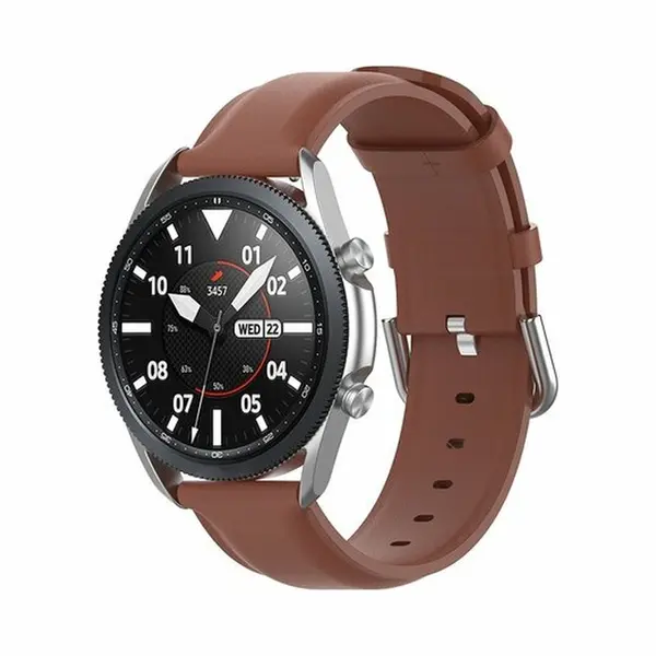 By Qubix - Smartwatch Bandje 20mm - Geschikt Voor Garmin Vivomove 3 - Hr - Luxe - Sport - Style - Trend - Classic Leren Bandje - Bruin - Geschikt Voor thumbnail