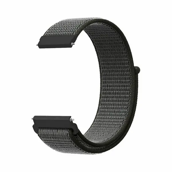 By Qubix - Smartwatch Bandje 20mm - Geschikt Voor Garmin Forerunner 55 - 165 - 245 - 570 (42mm) - 645 - Sport Loop Nylon Bandje - Donkergroen Met thumbnail