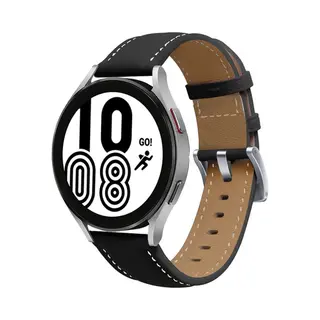 By Qubix - Smartwatch Bandje 20mm - Geschikt Voor Garmin Forerunner 55 - 165 - 245 - 570 (42mm) - 645 - Premium Leather Bandje - Zwart - Geschikt Voor