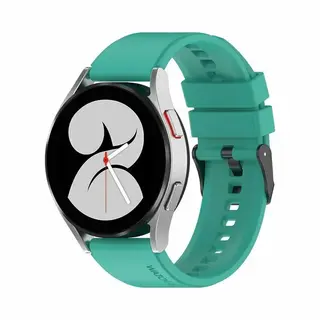 By Qubix - Smartwatch Bandje 20mm - Geschikt Voor Garmin Forerunner 55 - 165 - 245 - 570 (42mm) - 645 - Siliconen Gesp Bandje - Turquoise - Geschikt