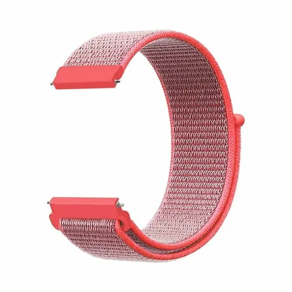 By Qubix - Smartwatch Bandje 20mm - Geschikt Voor Garmin Venu - Sq - Sq2 - 2 Plus - Sport Loop Nylon Bandje - Roze - Geschikt Voor Garmin Bandje thumbnail