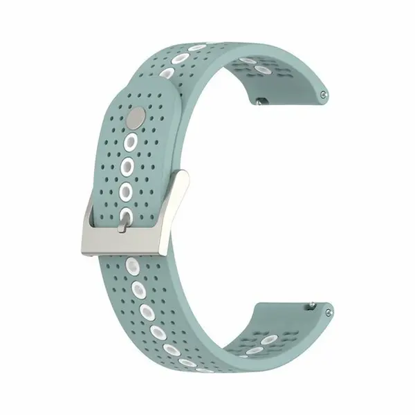 By Qubix - Smartwatch Bandje 20mm - Geschikt Voor Garmin Venu - Sq - Sq2 - 2 Plus - Dot Pattern Bandje - Groenblauw - Geschikt Voor Garmin Bandje thumbnail