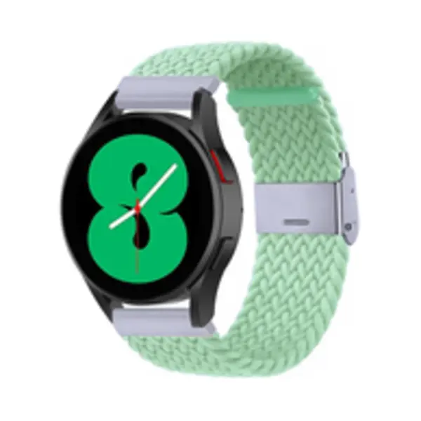 By Qubix - Smartwatch Bandje 20mm - Geschikt Voor Garmin Approach S12 - S40 - S42 - Braided Nylon Bandje - Lichtgroen - Geschikt Voor Garmin Bandje thumbnail