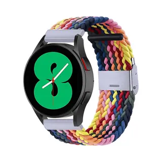By Qubix - Smartwatch Bandje 20mm - Geschikt Voor Garmin Approach S12 - S40 - S42 - Braided Nylon Bandje - Multicolor Summer - Geschikt Voor Garmin